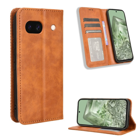Magnetic Buckle Retro Texture Leather Phone Case, For Google Pixel 11 Pro XL, For Google Pixel 11 Pro / 11, For Google Pixel 10 Pro XL, For Google Pixel 10 Pro / 10, For Google Pixel 9a, For Google Pixel 9 Pro, For Google Pixel 9, For Google Pixel 8a  ...