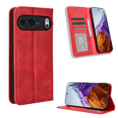 Magnetic Buckle Retro Texture Leather Phone Case, For Google Pixel 11 Pro XL, For Google Pixel 11 Pro / 11, For Google Pixel 10 Pro XL, For Google Pixel 10 Pro / 10, For Google Pixel 9a, For Google Pixel 9 Pro, For Google Pixel 9, For Google Pixel 8a  ...