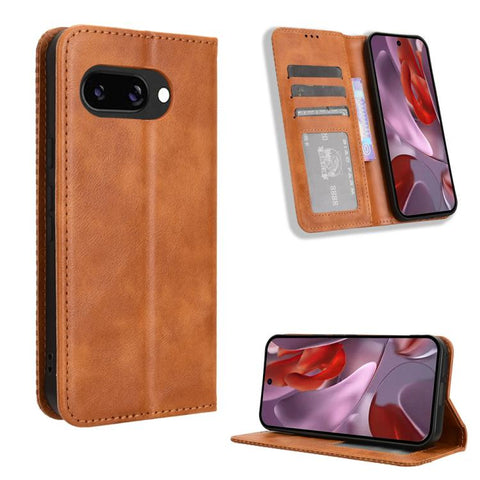 Magnetic Buckle Retro Texture Leather Phone Case, For Google Pixel 11 Pro XL, For Google Pixel 11 Pro / 11, For Google Pixel 10 Pro XL, For Google Pixel 10 Pro / 10, For Google Pixel 9a, For Google Pixel 9 Pro, For Google Pixel 9, For Google Pixel 8a  ...