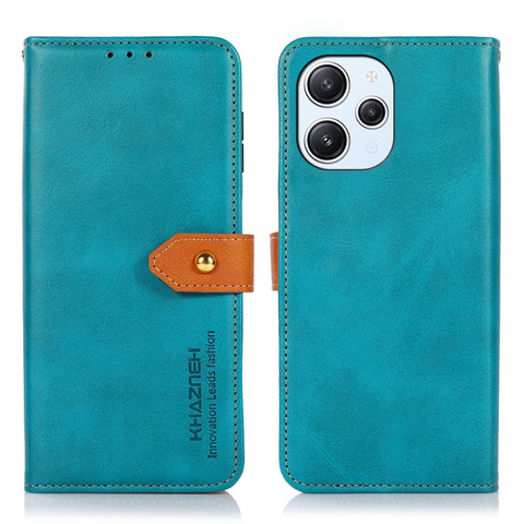 KHAZNEH Dual-color Cowhide Texture Flip Leather Phone Case, For Xiaomi Redmi Note 12S 4G, For Xiaomi Redmi 12 4G