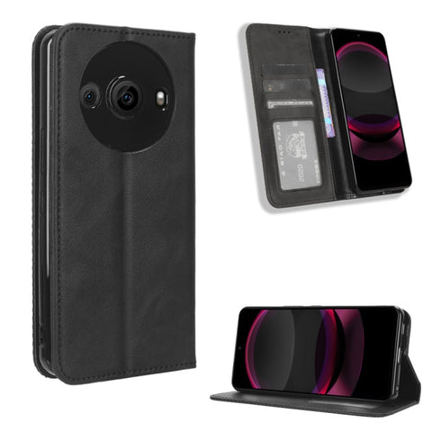 Magnetic Buckle Retro Texture Leather Phone Case, For Sharp Aquos wish6, For Sharp Aquos R11, For Sharp Aquos Sense10, For Sharp Aquos R10, For Sharp Aquos wish5, For Sharp Basio Active3, For Sharp Aquos Sense9, For Sharp Aquos R9 Pro                  ...