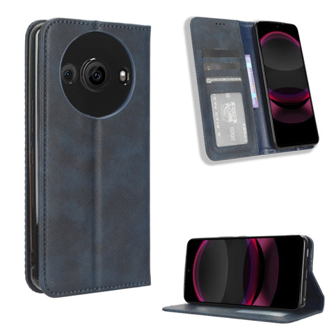 Magnetic Buckle Retro Texture Leather Phone Case, For Sharp Aquos wish6, For Sharp Aquos R11, For Sharp Aquos Sense10, For Sharp Aquos R10, For Sharp Aquos wish5, For Sharp Basio Active3, For Sharp Aquos Sense9, For Sharp Aquos R9 Pro                  ...