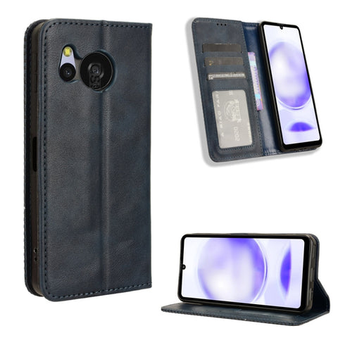 Magnetic Buckle Retro Texture Leather Phone Case, For Sharp Aquos wish6, For Sharp Aquos R11, For Sharp Aquos Sense10, For Sharp Aquos R10, For Sharp Aquos wish5, For Sharp Basio Active3, For Sharp Aquos Sense9, For Sharp Aquos R9 Pro                  ...