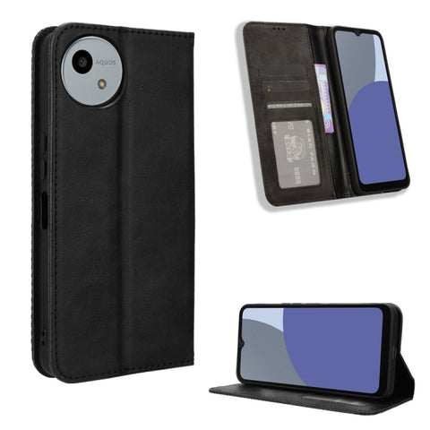 Magnetic Buckle Retro Texture Leather Phone Case, For Sharp Aquos wish6, For Sharp Aquos R11, For Sharp Aquos Sense10, For Sharp Aquos R10, For Sharp Aquos wish5, For Sharp Basio Active3, For Sharp Aquos Sense9, For Sharp Aquos R9 Pro                  ...