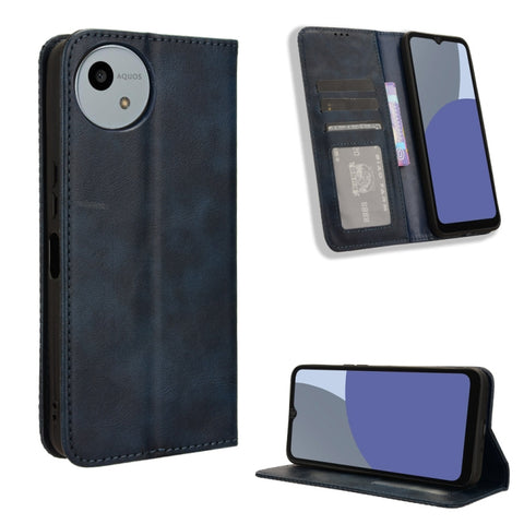 Magnetic Buckle Retro Texture Leather Phone Case, For Sharp Aquos wish6, For Sharp Aquos R11, For Sharp Aquos Sense10, For Sharp Aquos R10, For Sharp Aquos wish5, For Sharp Basio Active3, For Sharp Aquos Sense9, For Sharp Aquos R9 Pro                  ...