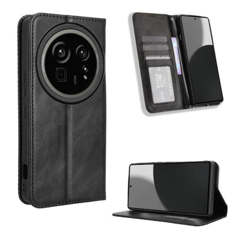 Magnetic Buckle Retro Texture Leather Phone Case, For Sharp Aquos wish6, For Sharp Aquos R11, For Sharp Aquos Sense10, For Sharp Aquos R10, For Sharp Aquos wish5, For Sharp Basio Active3, For Sharp Aquos Sense9, For Sharp Aquos R9 Pro                  ...