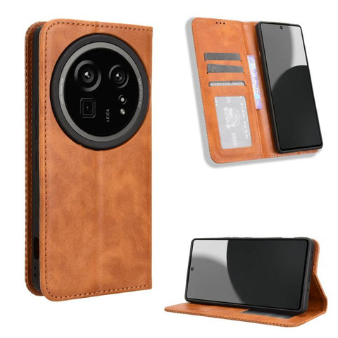 Magnetic Buckle Retro Texture Leather Phone Case, For Sharp Aquos wish6, For Sharp Aquos R11, For Sharp Aquos Sense10, For Sharp Aquos R10, For Sharp Aquos wish5, For Sharp Basio Active3, For Sharp Aquos Sense9, For Sharp Aquos R9 Pro                  ...