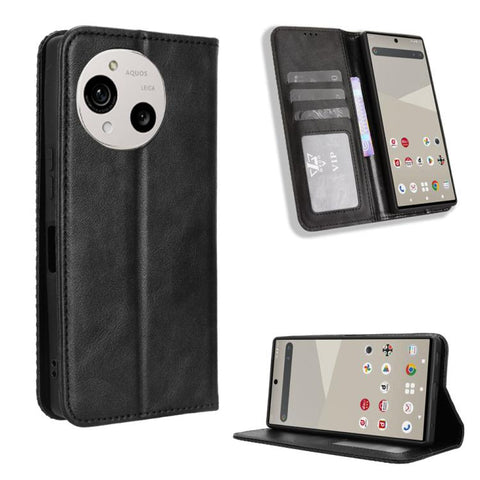 Magnetic Buckle Retro Texture Leather Phone Case, For Sharp Aquos wish6, For Sharp Aquos R11, For Sharp Aquos Sense10, For Sharp Aquos R10, For Sharp Aquos wish5, For Sharp Basio Active3, For Sharp Aquos Sense9, For Sharp Aquos R9 Pro                  ...