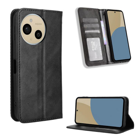 Magnetic Buckle Retro Texture Leather Phone Case, For Sharp Aquos wish6, For Sharp Aquos R11, For Sharp Aquos Sense10, For Sharp Aquos R10, For Sharp Aquos wish5, For Sharp Basio Active3, For Sharp Aquos Sense9, For Sharp Aquos R9 Pro                  ...