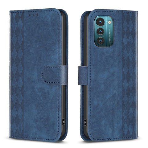 Plaid Embossed Leather Phone Case, For Nokia C12, For Nokia G42/G310, For Nokia C22, For Nokia C32, For Nokia G21 / G11, For Nokia G22