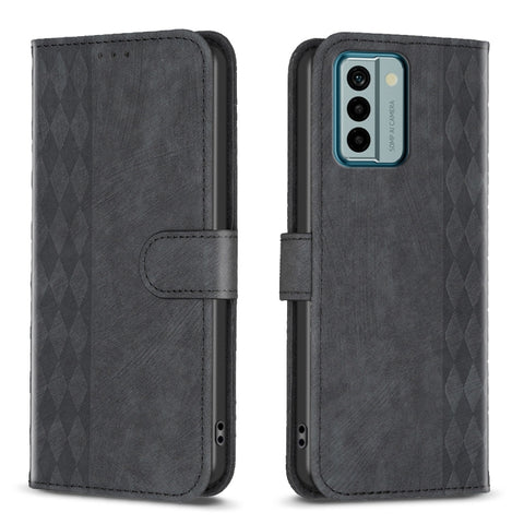 Plaid Embossed Leather Phone Case, For Nokia C12, For Nokia G42/G310, For Nokia C22, For Nokia C32, For Nokia G21 / G11, For Nokia G22