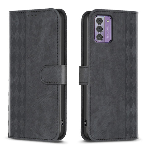 Plaid Embossed Leather Phone Case, For Nokia C12, For Nokia G42/G310, For Nokia C22, For Nokia C32, For Nokia G21 / G11, For Nokia G22