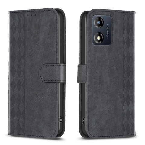 Plaid Embossed Leather Phone Case, For Motorola Moto E13 4G, For Motorola Moto G14 4G, For Motorola Moto G13 4G /G53 5G, For Motorola Moto G73 5G