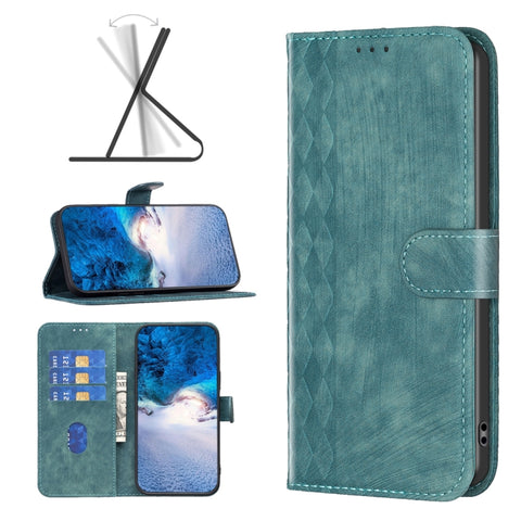 Plaid Embossed Leather Phone Case, For Google Pixel 7, For Google Pixel 7a, For Google Pixel 7 Pro, For Google Pixel 8, For Google Pixel 8 Pro