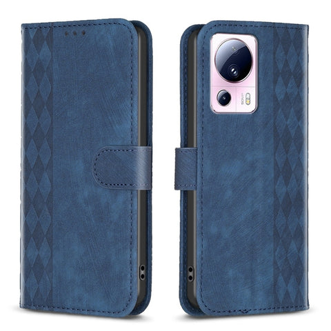 Plaid Embossed Leather Phone Case, For Xiaomi Redmi Note 12S 4G / Note 11, For Xiaomi Redmi Note 12 4G Global, For Xiaomi Civi 3 5G, For Xiaomi Redmi A1 / A1+, For Xiaomi Redmi Note 12 Pro+ Global, For Xiaomi Redmi Note 12 Pro Global                   ...