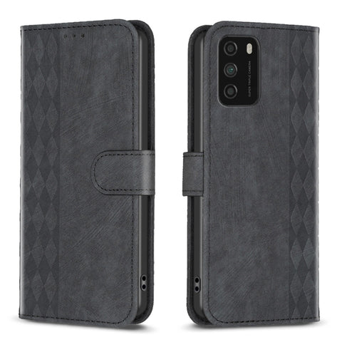 Plaid Embossed Leather Phone Case, For Xiaomi Poco M3 CN Version, For Xiaomi Poco X3 / X3 NFC, For Xiaomi Redmi 9A, For Xiaomi Redmi 9, For Xiaomi Redmi 9C, For Xiaomi Redmi Note 9, For Xiaomi Redmi Note 9 Pro