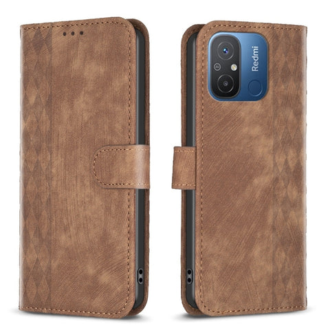 Plaid Embossed Leather Phone Case, For Xiaomi Redmi Note 12S 4G / Note 11, For Xiaomi Redmi Note 12 4G Global, For Xiaomi Civi 3 5G, For Xiaomi Redmi A1 / A1+, For Xiaomi Redmi Note 12 Pro+ Global, For Xiaomi Redmi Note 12 Pro Global                   ...