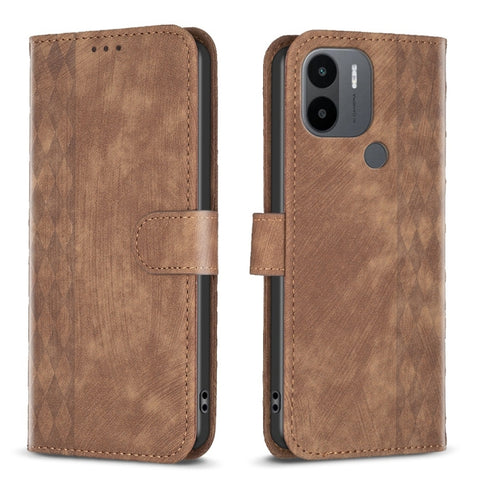 Plaid Embossed Leather Phone Case, For Xiaomi Redmi Note 12S 4G / Note 11, For Xiaomi Redmi Note 12 4G Global, For Xiaomi Civi 3 5G, For Xiaomi Redmi A1 / A1+, For Xiaomi Redmi Note 12 Pro+ Global, For Xiaomi Redmi Note 12 Pro Global                   ...