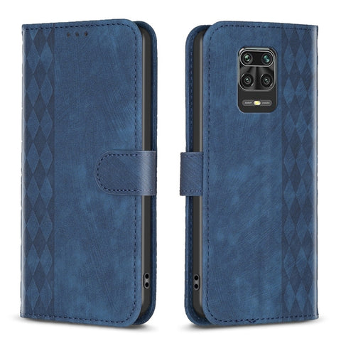 Plaid Embossed Leather Phone Case, For Xiaomi Poco M3 CN Version, For Xiaomi Poco X3 / X3 NFC, For Xiaomi Redmi 9A, For Xiaomi Redmi 9, For Xiaomi Redmi 9C, For Xiaomi Redmi Note 9, For Xiaomi Redmi Note 9 Pro