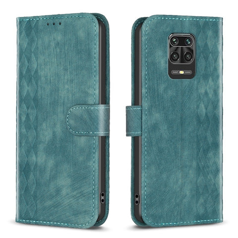 Plaid Embossed Leather Phone Case, For Xiaomi Poco M3 CN Version, For Xiaomi Poco X3 / X3 NFC, For Xiaomi Redmi 9A, For Xiaomi Redmi 9, For Xiaomi Redmi 9C, For Xiaomi Redmi Note 9, For Xiaomi Redmi Note 9 Pro