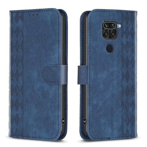 Plaid Embossed Leather Phone Case, For Xiaomi Poco M3 CN Version, For Xiaomi Poco X3 / X3 NFC, For Xiaomi Redmi 9A, For Xiaomi Redmi 9, For Xiaomi Redmi 9C, For Xiaomi Redmi Note 9, For Xiaomi Redmi Note 9 Pro