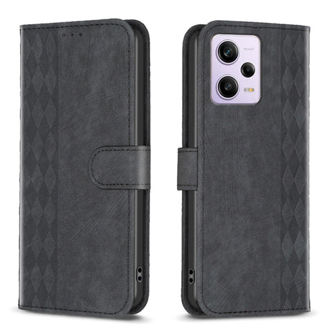 Plaid Embossed Leather Phone Case, For Xiaomi Redmi Note 12S 4G / Note 11, For Xiaomi Redmi Note 12 4G Global, For Xiaomi Civi 3 5G, For Xiaomi Redmi A1 / A1+, For Xiaomi Redmi Note 12 Pro+ Global, For Xiaomi Redmi Note 12 Pro Global                   ...