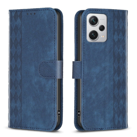 Plaid Embossed Leather Phone Case, For Xiaomi Redmi Note 12S 4G / Note 11, For Xiaomi Redmi Note 12 4G Global, For Xiaomi Civi 3 5G, For Xiaomi Redmi A1 / A1+, For Xiaomi Redmi Note 12 Pro+ Global, For Xiaomi Redmi Note 12 Pro Global                   ...