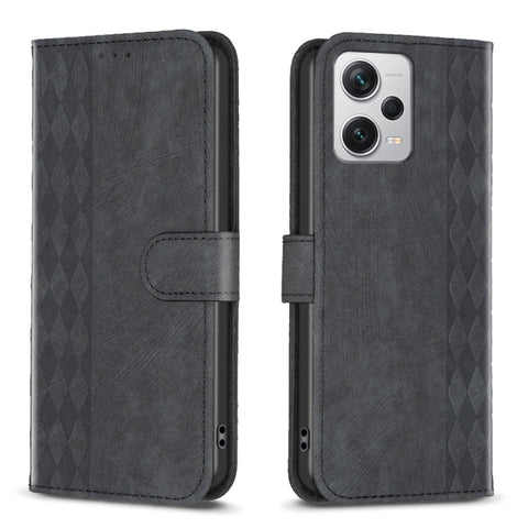 Plaid Embossed Leather Phone Case, For Xiaomi Redmi Note 12S 4G / Note 11, For Xiaomi Redmi Note 12 4G Global, For Xiaomi Civi 3 5G, For Xiaomi Redmi A1 / A1+, For Xiaomi Redmi Note 12 Pro+ Global, For Xiaomi Redmi Note 12 Pro Global                   ...