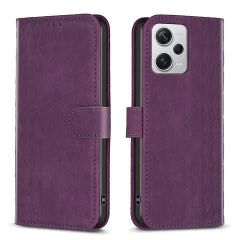 Plaid Embossed Leather Phone Case, For Xiaomi Redmi Note 12S 4G / Note 11, For Xiaomi Redmi Note 12 4G Global, For Xiaomi Civi 3 5G, For Xiaomi Redmi A1 / A1+, For Xiaomi Redmi Note 12 Pro+ Global, For Xiaomi Redmi Note 12 Pro Global                   ...