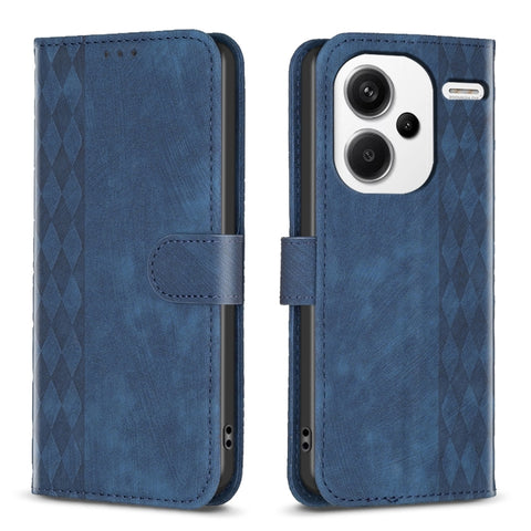 Plaid Embossed Leather Phone Case, For Xiaomi Redmi Note 13 Pro 4G Global, For Xiaomi Poco M6 Pro 4G, For Xiaomi Redmi Note 13 4G Global, For Xiaomi Redmi Note 13, For Xiaomi Redmi 13C, For Xiaomi Redmi Note 13 Pro+ 5G, For Xiaomi Redmi Note 13 Pro 5G ...