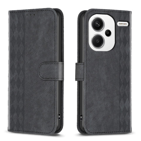 Plaid Embossed Leather Phone Case, For Xiaomi Redmi Note 13 Pro 4G Global, For Xiaomi Poco M6 Pro 4G, For Xiaomi Redmi Note 13 4G Global, For Xiaomi Redmi Note 13, For Xiaomi Redmi 13C, For Xiaomi Redmi Note 13 Pro+ 5G, For Xiaomi Redmi Note 13 Pro 5G ...