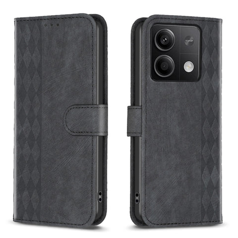 Plaid Embossed Leather Phone Case, For Xiaomi Redmi Note 13 Pro 4G Global, For Xiaomi Poco M6 Pro 4G, For Xiaomi Redmi Note 13 4G Global, For Xiaomi Redmi Note 13, For Xiaomi Redmi 13C, For Xiaomi Redmi Note 13 Pro+ 5G, For Xiaomi Redmi Note 13 Pro 5G ...