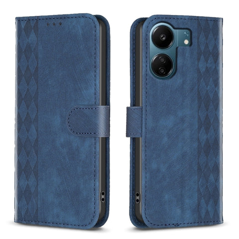 Plaid Embossed Leather Phone Case, For Xiaomi Redmi Note 13 Pro 4G Global, For Xiaomi Poco M6 Pro 4G, For Xiaomi Redmi Note 13 4G Global, For Xiaomi Redmi Note 13, For Xiaomi Redmi 13C, For Xiaomi Redmi Note 13 Pro+ 5G, For Xiaomi Redmi Note 13 Pro 5G ...