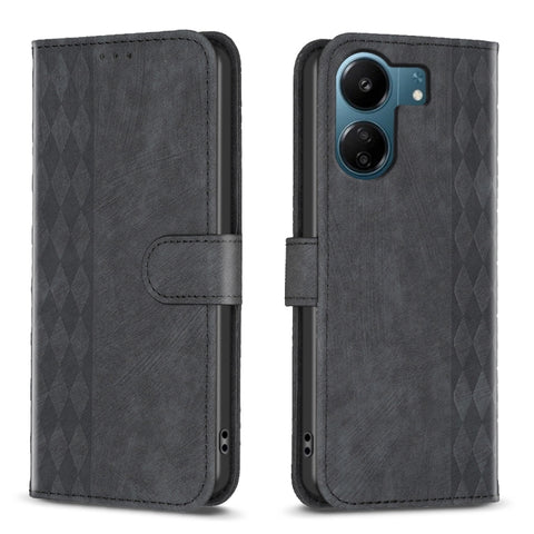 Plaid Embossed Leather Phone Case, For Xiaomi Redmi Note 13 Pro 4G Global, For Xiaomi Poco M6 Pro 4G, For Xiaomi Redmi Note 13 4G Global, For Xiaomi Redmi Note 13, For Xiaomi Redmi 13C, For Xiaomi Redmi Note 13 Pro+ 5G, For Xiaomi Redmi Note 13 Pro 5G ...