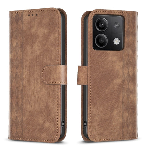 Plaid Embossed Leather Phone Case, For Xiaomi Redmi Note 13 Pro 4G Global, For Xiaomi Poco M6 Pro 4G, For Xiaomi Redmi Note 13 4G Global, For Xiaomi Redmi Note 13, For Xiaomi Redmi 13C, For Xiaomi Redmi Note 13 Pro+ 5G, For Xiaomi Redmi Note 13 Pro 5G ...