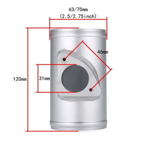 XH-UN608 Car Modified Engine Air Flow Meter Flange Intake Sensor for Mazda Atenza / Axela, 63mm, 70mm
