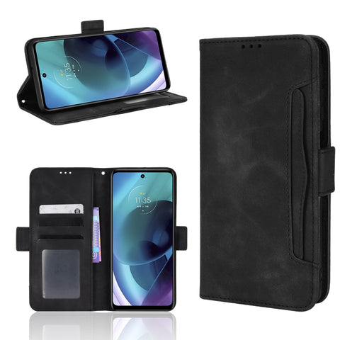 Skin Feel Calf Texture Card Slots Leather Phone Case, For Motorola Moto G52J 5G