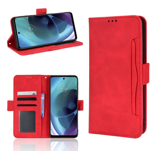 Skin Feel Calf Texture Card Slots Leather Phone Case, For Motorola Moto G52J 5G