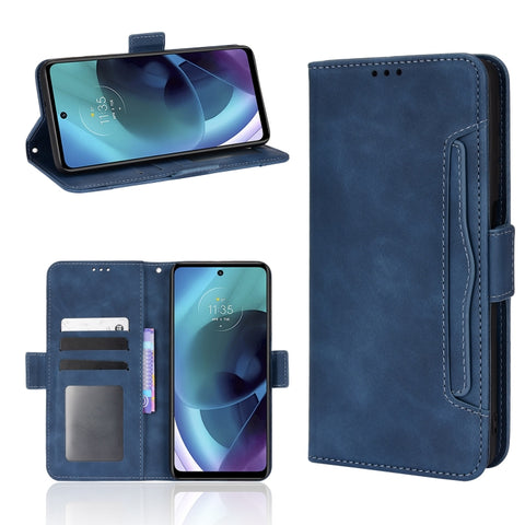 Skin Feel Calf Texture Card Slots Leather Phone Case, For Motorola Moto G52J 5G
