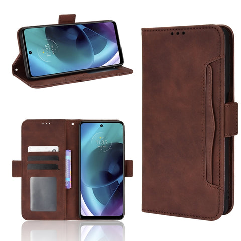 Skin Feel Calf Texture Card Slots Leather Phone Case, For Motorola Moto G52J 5G