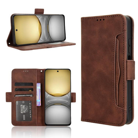 Skin Feel Calf Texture Card Slots Leather Phone Case, For Realme 14 Pro 5G, For Realme C75 4G, For Realme GT 7 Pro 5G, For Realme 13+ 5G Global, For Realme 13 Pro 5G / 13 Pro+ 5G, For Realme GT 6 / GT 6T / GT Neo6                                       ...