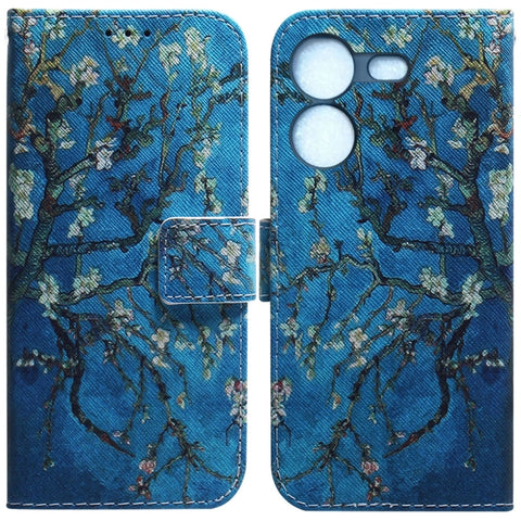 Coloured Drawing Flip Leather Phone Case, For Tecno Pova 5