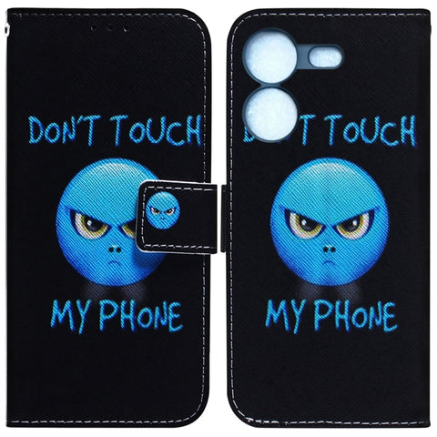 Coloured Drawing Flip Leather Phone Case, For Tecno Pova 5