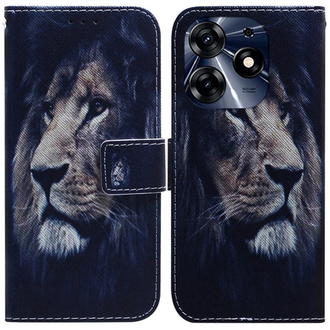 Coloured Drawing Flip Leather Phone Case, For Tecno Camon 20 Pro 4G / 20, For Tecno Spark 10 5G, For Tecno Spark 10 / Spark 10C, For Tecno Spark 10 Pro