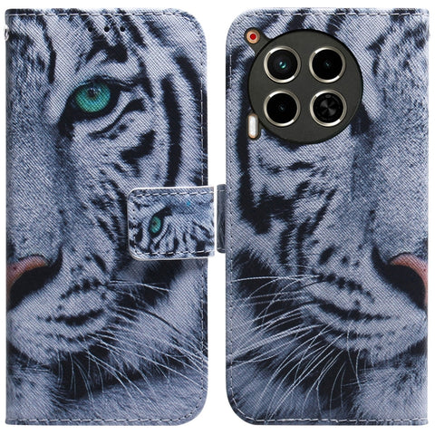 Coloured Drawing Flip Leather Phone Case, For Tecno Camon 30 Pro CL8, For Tecno Camon 30 4G / 30 5G CL6 CL7, For Tecno Spark 20 Pro+ 4G, For Tecno Spark 20 Pro