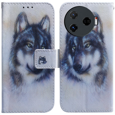 Coloured Drawing Flip Leather Phone Case, For Tecno Camon 30 Pro CL8, For Tecno Camon 30 4G / 30 5G CL6 CL7, For Tecno Spark 20 Pro+ 4G, For Tecno Spark 20 Pro