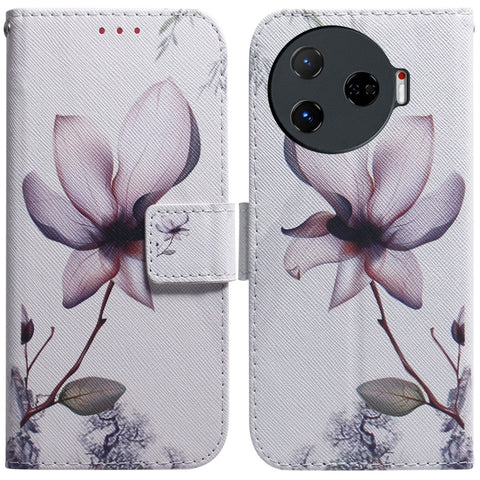 Coloured Drawing Flip Leather Phone Case, For Tecno Camon 30 Pro CL8, For Tecno Camon 30 4G / 30 5G CL6 CL7, For Tecno Spark 20 Pro+ 4G, For Tecno Spark 20 Pro