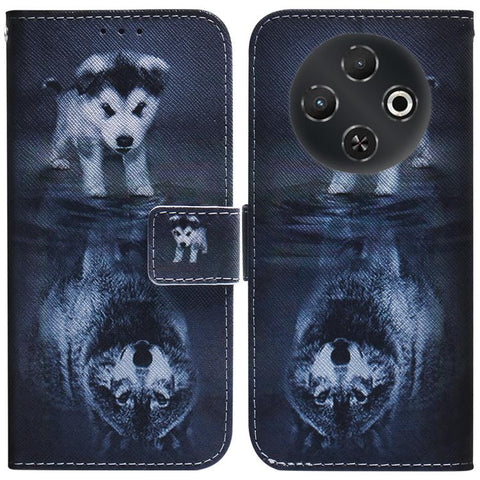 Coloured Drawing Flip Leather Phone Case, For Tecno Pop 10 / Spark Go 2 4G, For Tecno Pop 9 5G / Spark 30C 5G, For Tecno Camon 30S / Camon 30S Pro, For Tecno Spark 30C