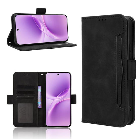 Skin Feel Calf Texture Card Slots Leather Phone Case, For vivo V80 Lite / iQOO Z11S 5G, For vivo S2 5G / V80 Lite IN/PK, For vivo T5e 4G, For vivo X300 E 5G, For vivo S50 Pro mini / X300 FE 5G Russia, For vivo Y600 Pro 5G, For vivo T5 Pro 5G / iQOO Z11...