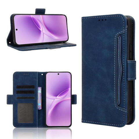 Skin Feel Calf Texture Card Slots Leather Phone Case, For vivo V80 Lite / iQOO Z11S 5G, For vivo S2 5G / V80 Lite IN/PK, For vivo T5e 4G, For vivo X300 E 5G, For vivo S50 Pro mini / X300 FE 5G Russia, For vivo Y600 Pro 5G, For vivo T5 Pro 5G / iQOO Z11...